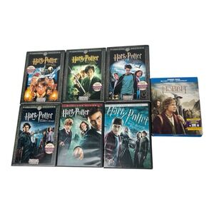 Harry Potter Complete Series 1-6 Collection Set Lot Of 6 DVD Widescreen + Hobbit